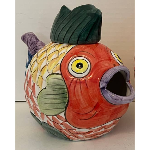 KOI Fish Ceramic Pitcher and W.I.C. China - Picture 2 of 6